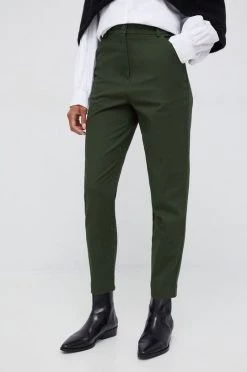 Γυναικεία Υφασμάτινα Παντελόνι Sisley πράσινο,