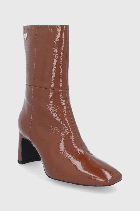 Γυναικεία Μποτάκια Δερμάτινες μπότες Sisley χρώμα: καφέ 2 Γυναικεία Μποτάκια Δερμάτινες μπότες Sisley χρώμα: καφέ - Image 2