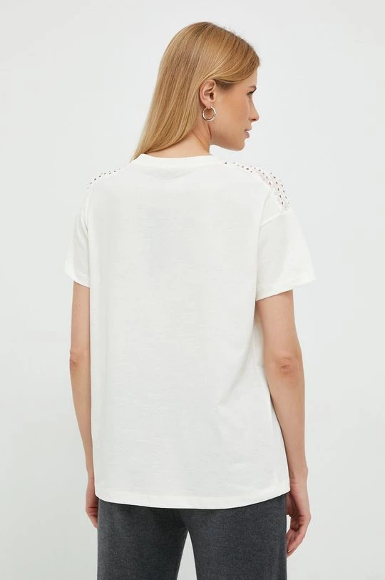 Γυναικεία Κοντομάνικο Βαμβακερό μπλουζάκι Sisley μπεζ 3 Γυναικεία Κοντομάνικο Βαμβακερό μπλουζάκι Sisley μπεζ - Image 3