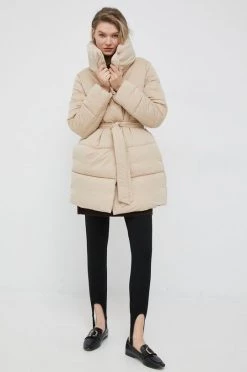 Γυναικεία Μακριά μπουφάν Μπουφάν Sisley μπεζ,