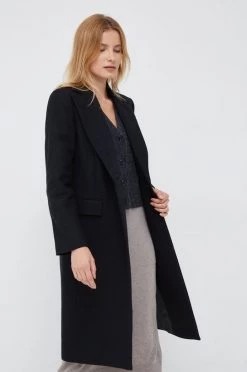 Γυναικεία Παλτά Παλτό από μείγμα μαλλιού Sisley μαύρο,