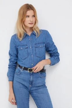 Γυναικεία Πουκάμισα Πουκάμισο Sisley μπλε