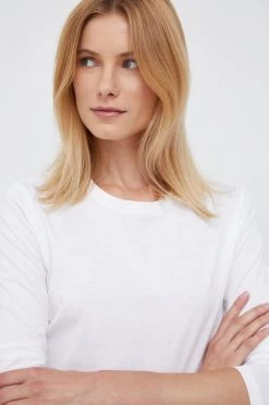 Γυναικεία Μακρυμάνικο Βαμβακερή μπλούζα με μακριά μανίκια Sisley άσπρο -Εξοδος Sisley Κατάστημα unnamed file 3230