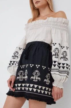 Γυναικεία Φούστες Λινή φούστα Sisley μαύρο,