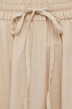 Γυναικεία Φούστες Λινή φούστα Sisley μπεζ, -Εξοδος Sisley Κατάστημα unnamed file 3246