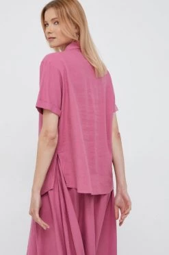 Γυναικεία Πουκάμισα Πουκάμισο από λινό Sisley ροζ, -Εξοδος Sisley Κατάστημα unnamed file 3254