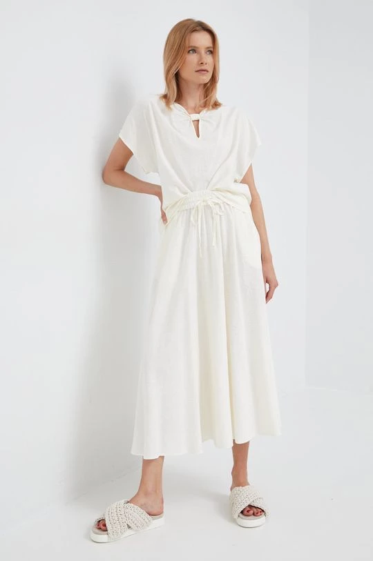 Γυναικεία Φούστες Λινή φούστα Sisley μπεζ, 2 Γυναικεία Φούστες Λινή φούστα Sisley μπεζ, - Image 2