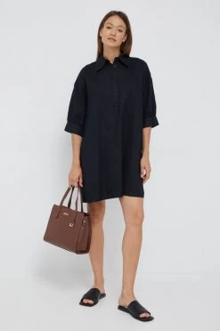 Γυναικεία Φορέματα Λινό φόρεμα Sisley μαύρο,