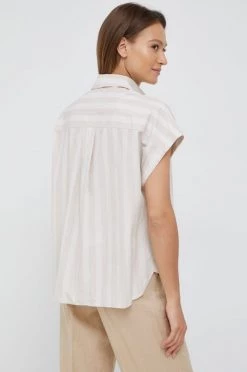 Γυναικεία Πουκάμισα Βαμβακερό πουκάμισο Sisley μπεζ, -Εξοδος Sisley Κατάστημα unnamed file 3283