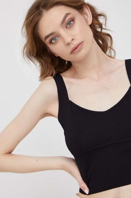 Γυναικεία Αμάνικος Top Sisley μαύρο 1 Γυναικεία Αμάνικος Top Sisley μαύρο