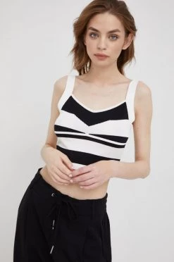 Γυναικεία Αμάνικος Top Sisley μαύρο