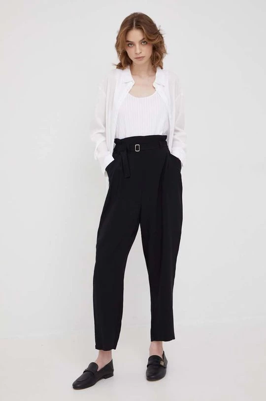 Γυναικεία Υφασμάτινα Παντελόνι Sisley μαύρο, 2 Γυναικεία Υφασμάτινα Παντελόνι Sisley μαύρο, - Image 2