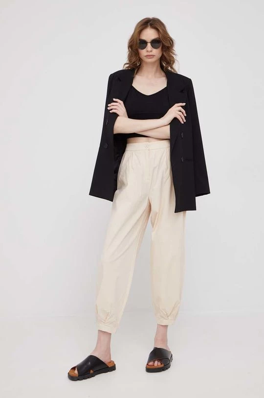 Γυναικεία Υφασμάτινα Παντελόνι Sisley μπεζ, 1 Γυναικεία Υφασμάτινα Παντελόνι Sisley μπεζ,