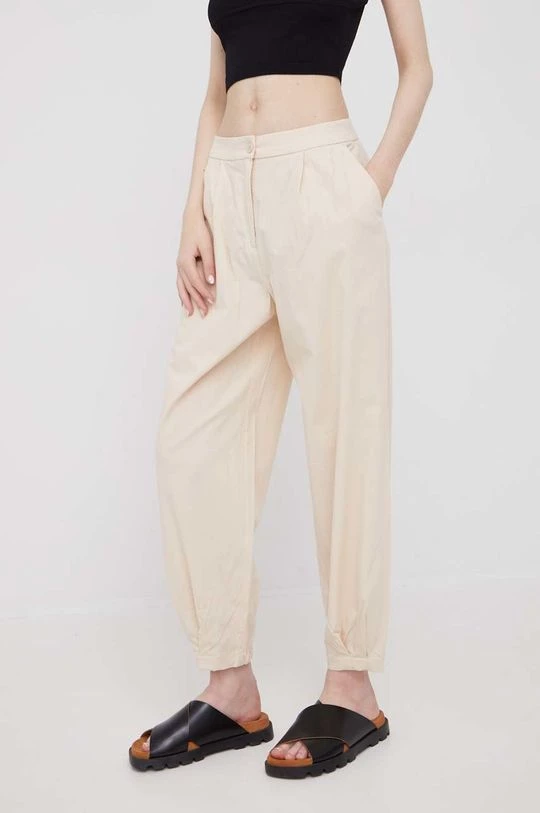 Γυναικεία Υφασμάτινα Παντελόνι Sisley μπεζ, 2 Γυναικεία Υφασμάτινα Παντελόνι Sisley μπεζ, - Image 2