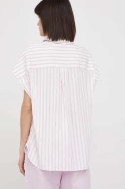 Γυναικεία Πουκάμισα Βαμβακερό πουκάμισο Sisley ροζ, -Εξοδος Sisley Κατάστημα unnamed file 3375