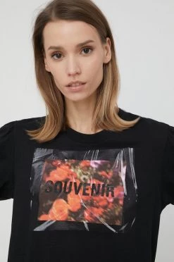 Γυναικεία Κοντομάνικο Βαμβακερό μπλουζάκι Sisley μαύρο -Εξοδος Sisley Κατάστημα unnamed file 3395