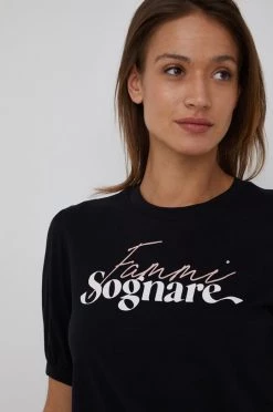 Γυναικεία Κοντομάνικο Βαμβακερό μπλουζάκι Sisley μαύρο -Εξοδος Sisley Κατάστημα unnamed file 3400