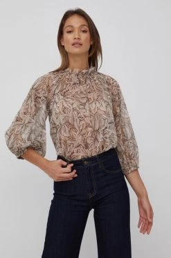 Γυναικεία Μπλούζες Μπλουζάκι Sisley χρώμα: μπεζ