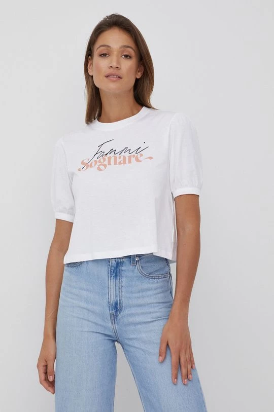 Γυναικεία Κοντομάνικο Βαμβακερό μπλουζάκι Sisley άσπρο 4 Γυναικεία Κοντομάνικο Βαμβακερό μπλουζάκι Sisley άσπρο - Image 4