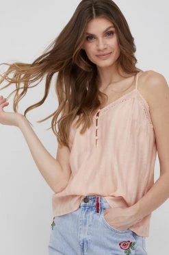 Γυναικεία Μπλούζες Μπλουζάκι Sisley ροζ