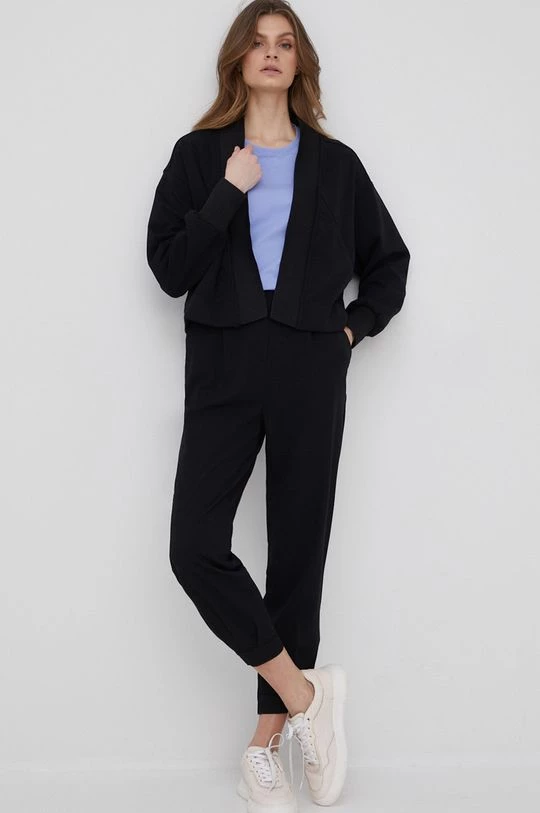 Γυναικεία Με φερμουάρ Πλεκτή ζακέτα Sisley χρώμα: μαύρο, 2 Γυναικεία Με φερμουάρ Πλεκτή ζακέτα Sisley χρώμα: μαύρο, - Image 2