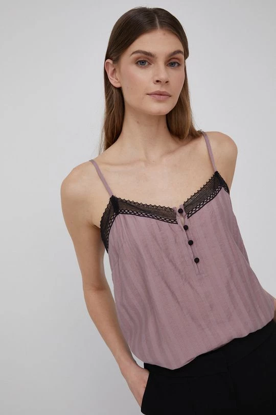 Γυναικεία Μπλούζες Μπλουζάκι Sisley μοβ 4 Γυναικεία Μπλούζες Μπλουζάκι Sisley μοβ - Image 4