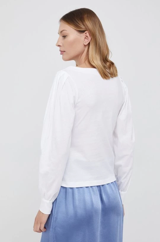 Γυναικεία Μακρυμάνικο Βαμβακερό πουκάμισο με μακριά μανίκια Sisley άσπρο 3 Γυναικεία Μακρυμάνικο Βαμβακερό πουκάμισο με μακριά μανίκια Sisley άσπρο - Image 3