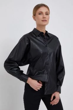 Γυναικεία Πουκάμισα Πουκάμισο Sisley χρώμα: μαύρο -Εξοδος Sisley Κατάστημα unnamed file 3473