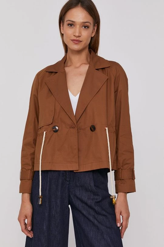Γυναικεία Κοντά μπουφάν Μπουφάν Sisley χρώμα: καφέ 1 Γυναικεία Κοντά μπουφάν Μπουφάν Sisley χρώμα: καφέ
