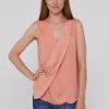 Γυναικεία Μπλούζες Μπλουζάκι Sisley πορτοκαλί