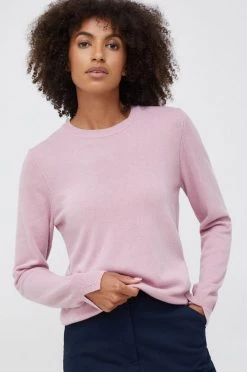 Γυναικεία Χωρίς φερμουάρ Πουλόβερ με προσθήκη μαλλιού Sisley χρώμα: ροζ,