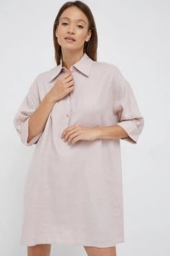 Γυναικεία Φορέματα Λινό φόρεμα Sisley ροζ,