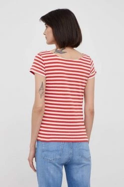 Γυναικεία Κοντομάνικο Βαμβακερό μπλουζάκι Sisley κόκκινο -Εξοδος Sisley Κατάστημα unnamed file 3623