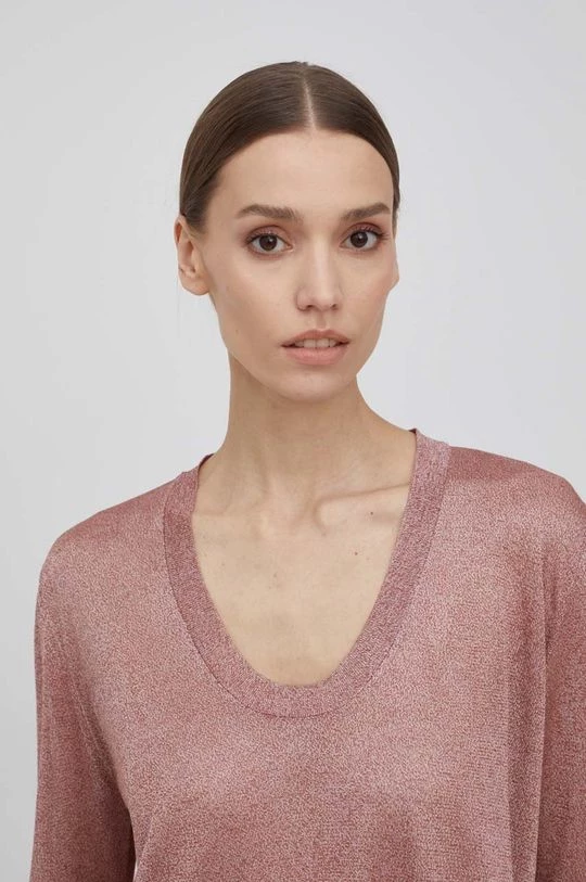 Γυναικεία Χωρίς φερμουάρ Πουλόβερ Sisley χρώμα: ροζ, 4 Γυναικεία Χωρίς φερμουάρ Πουλόβερ Sisley χρώμα: ροζ, - Image 4