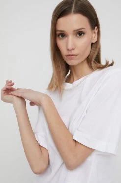 Γυναικεία Κοντομάνικο Βαμβακερό μπλουζάκι Sisley άσπρο -Εξοδος Sisley Κατάστημα unnamed file 3683