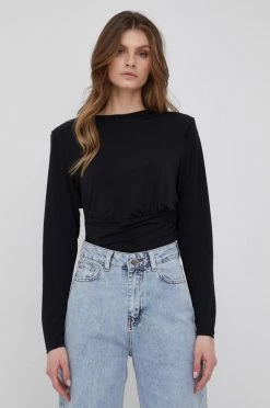 Γυναικεία Μπλούζες Μπλουζάκι Sisley μαύρο