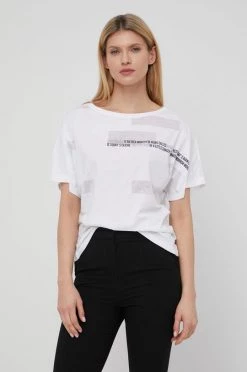 Γυναικεία Κοντομάνικο Μπλουζάκι Sisley χρώμα: άσπρο -Εξοδος Sisley Κατάστημα unnamed file 3735