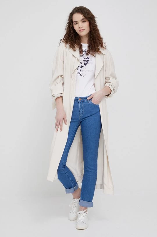 Γυναικεία Κοντομάνικο Βαμβακερό μπλουζάκι Sisley άσπρο 2 Γυναικεία Κοντομάνικο Βαμβακερό μπλουζάκι Sisley άσπρο - Image 2