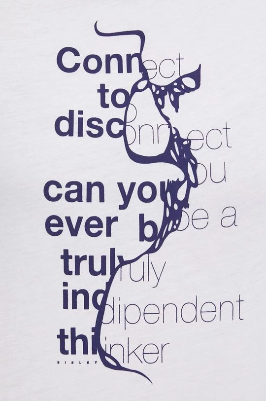 Γυναικεία Κοντομάνικο Βαμβακερό μπλουζάκι Sisley άσπρο 5 Γυναικεία Κοντομάνικο Βαμβακερό μπλουζάκι Sisley άσπρο - Image 5