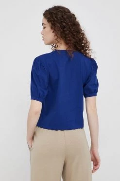 Γυναικεία Κοντομάνικο Βαμβακερό μπλουζάκι Sisley ναυτικό μπλε -Εξοδος Sisley Κατάστημα unnamed file 3749