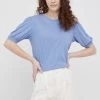 Γυναικεία Κοντομάνικο Βαμβακερό μπλουζάκι Sisley μοβ