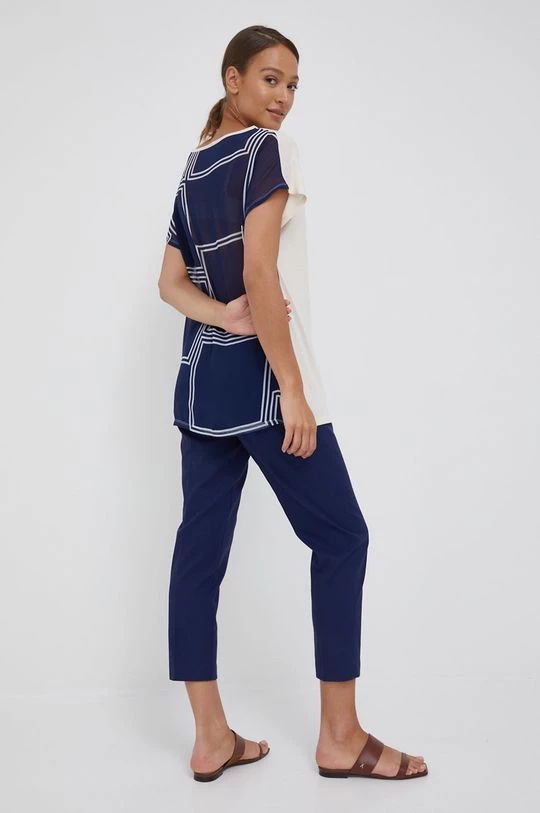 Γυναικεία Υφασμάτινα Παντελόνι Sisley χρώμα: ναυτικό μπλε, 2 Γυναικεία Υφασμάτινα Παντελόνι Sisley χρώμα: ναυτικό μπλε, - Image 2