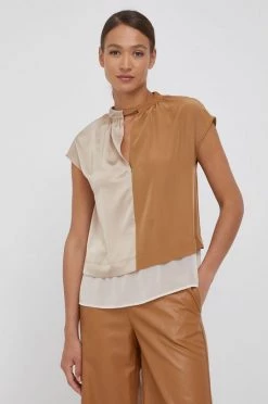 Γυναικεία Μπλούζες Μπλουζάκι Sisley χρώμα: μπεζ