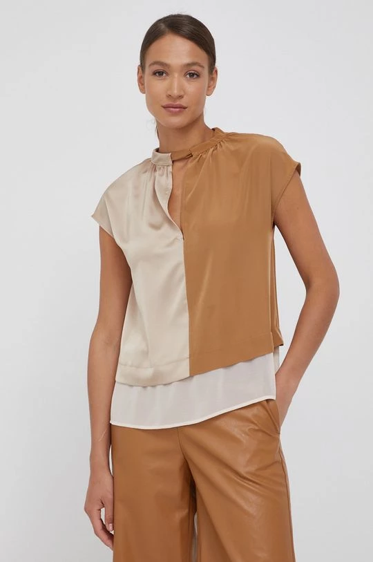 Γυναικεία Μπλούζες Μπλουζάκι Sisley χρώμα: μπεζ 1 Γυναικεία Μπλούζες Μπλουζάκι Sisley χρώμα: μπεζ
