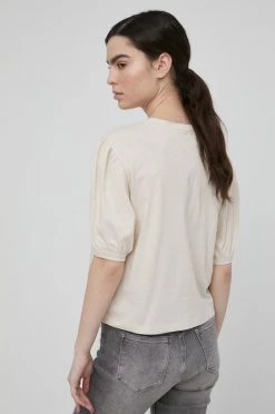 Γυναικεία Κοντομάνικο Βαμβακερό μπλουζάκι Sisley μπεζ -Εξοδος Sisley Κατάστημα unnamed file 3810