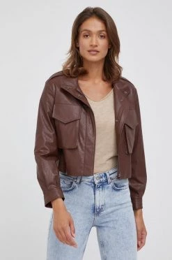 Γυναικεία Κοντά μπουφάν Μπουφάν Sisley χρώμα: καφέ,