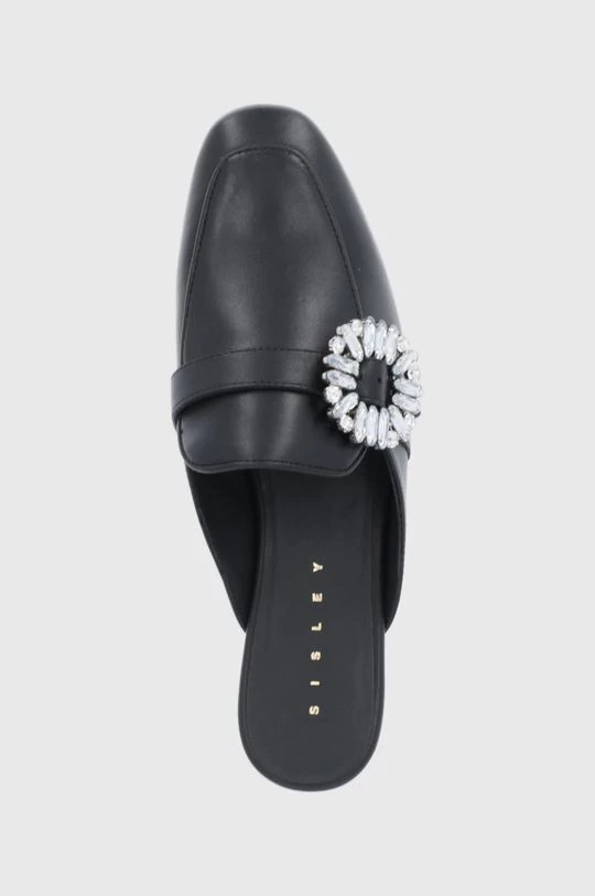 Γυναικεία Σαγιονάρες Δερμάτινες παντόφλες Sisley χρώμα: μαύρο 4 Γυναικεία Σαγιονάρες Δερμάτινες παντόφλες Sisley χρώμα: μαύρο - Image 4