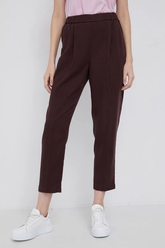 Γυναικεία Υφασμάτινα Παντελόνι Sisley χρώμα: καφέ 1 Γυναικεία Υφασμάτινα Παντελόνι Sisley χρώμα: καφέ