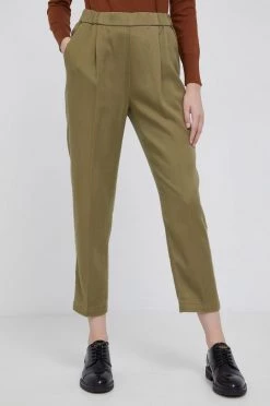 Γυναικεία Υφασμάτινα Παντελόνι Sisley χρώμα: πράσινο