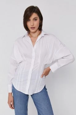 Γυναικεία Πουκάμισα Πουκάμισο Sisley χρώμα: άσπρο